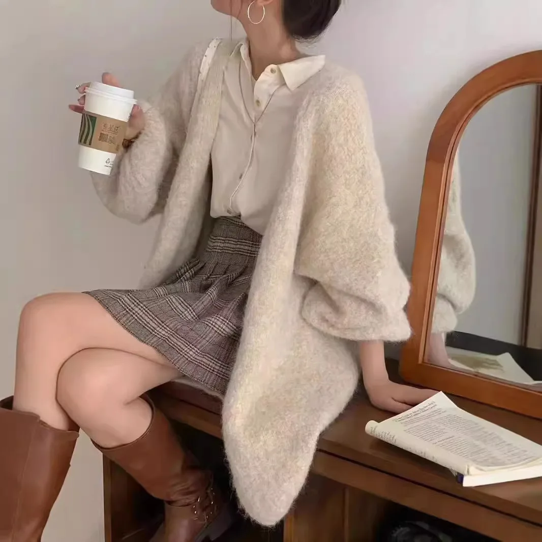 Sweaters Jumpers Cardigans Womens Grunge Retro Colorblock Batwing Sleeve Oversize Christmas Party Vintage Fashion Warm Cozy Soft