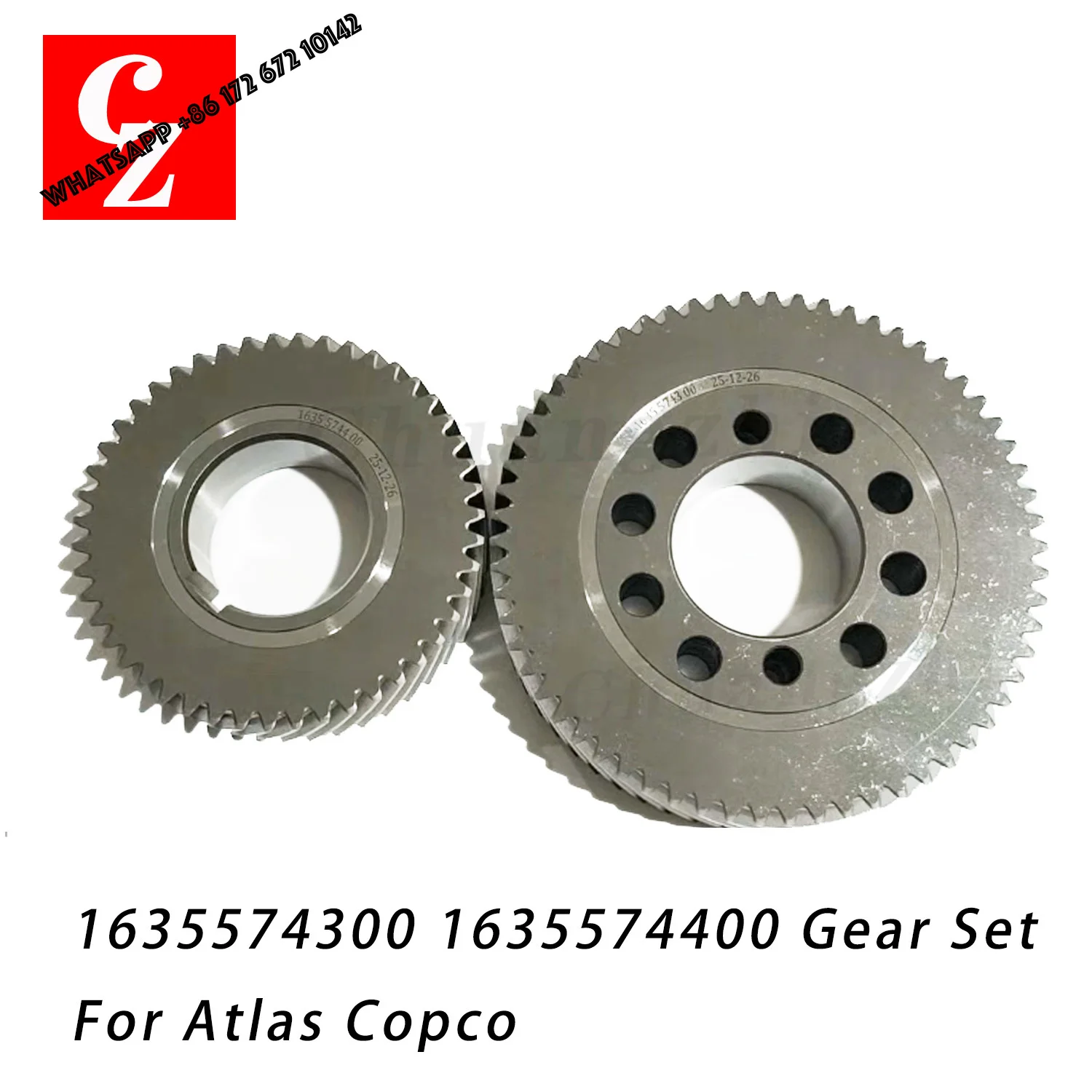 

OEM New Gearwheel Set 2pcs for Atlas Copco Air Compressor 1635 5743 00 1635 5744 00 with High Quality 1635574300 1635574400