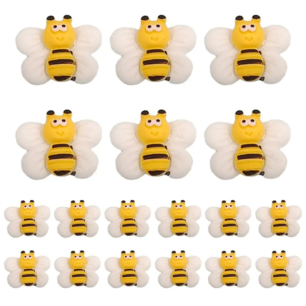 

25 Pcs Bee Shaped Thumb Tacks Resin Material Bright Color Design Office Supplies Cork Board Accessories Wear Resistant