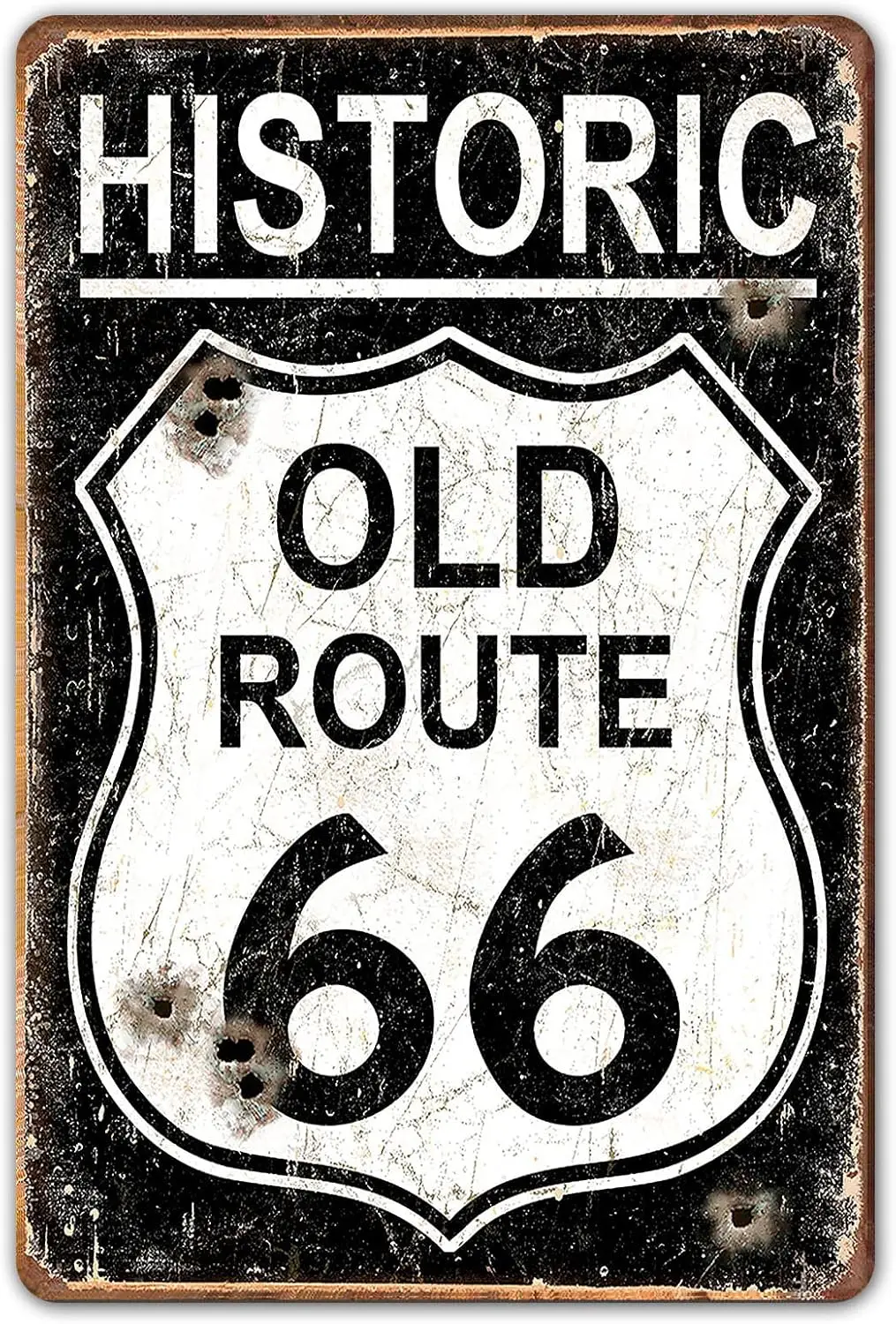 Ylens Vintage Metal Tin Signs Garage Sign - Historic Old Route 66 Car School