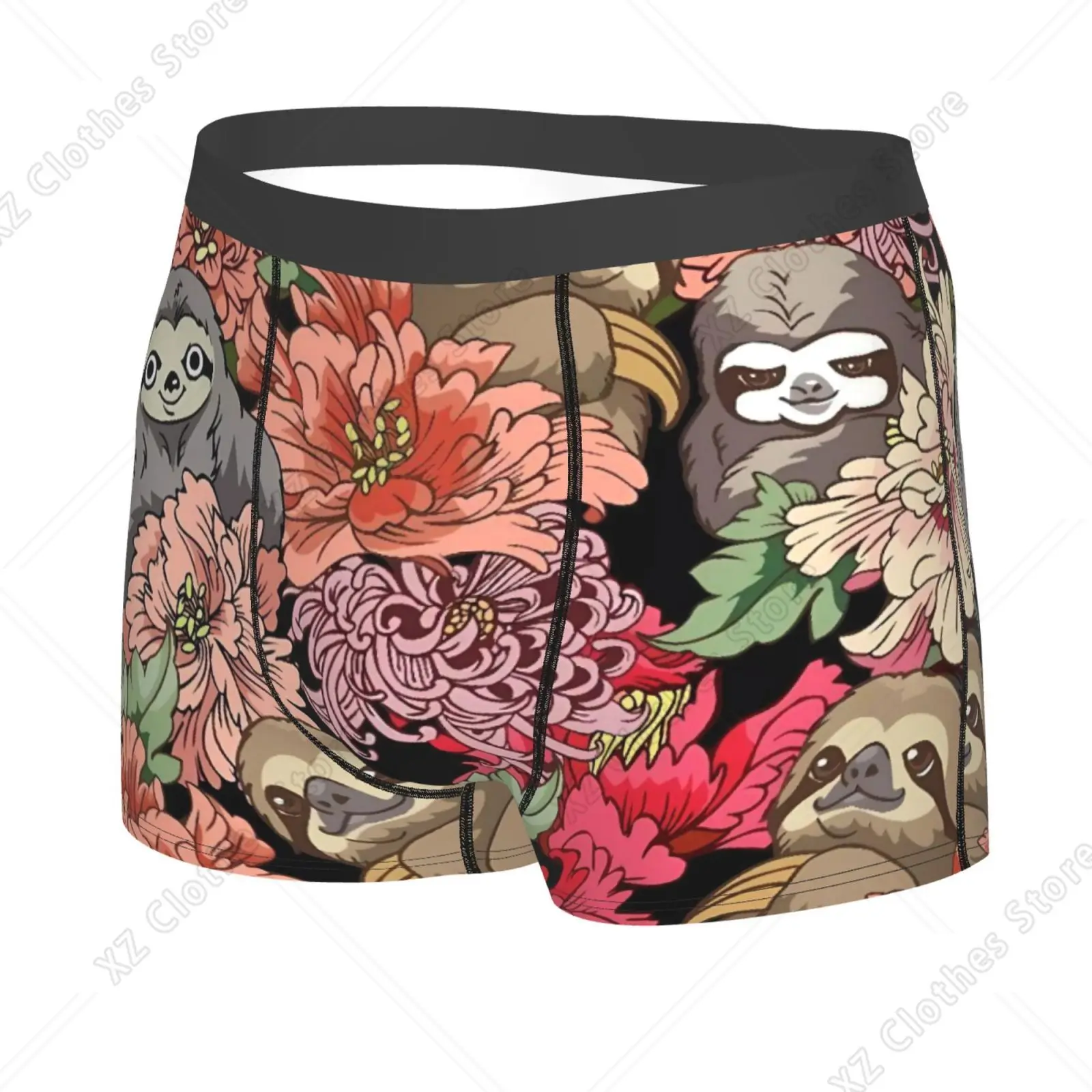 Because Sloths Men Printed Boxer Briefs Underwear Highly Breathable Boxer Shorts Panties Breathable Underpants for Homme