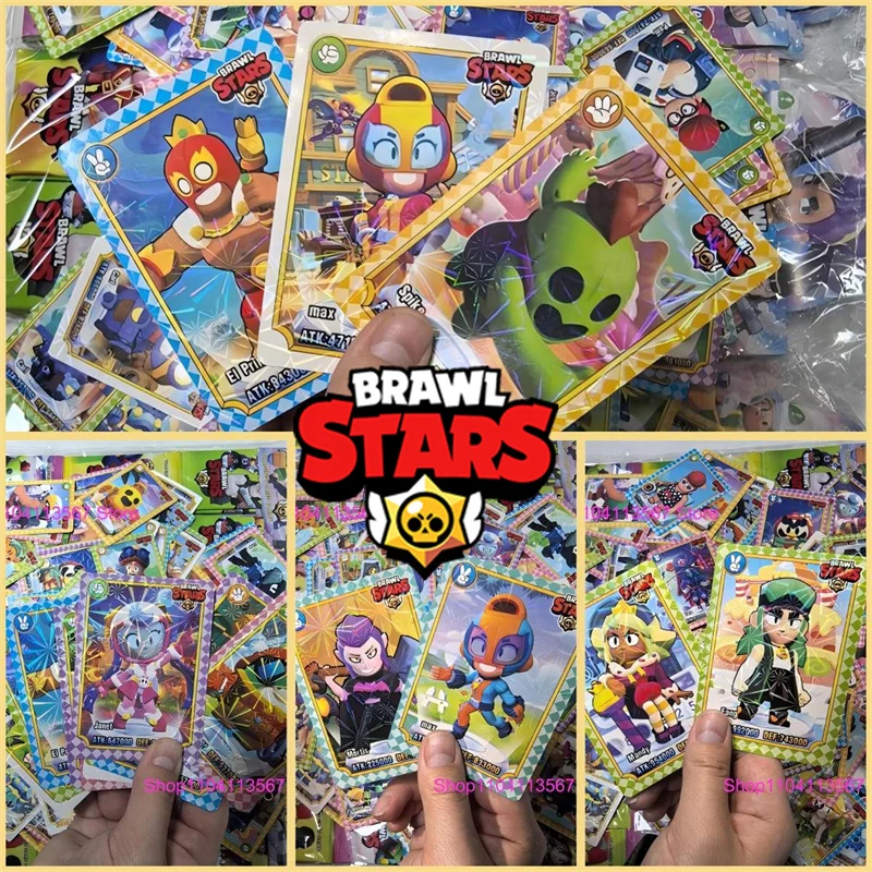 

Brawl Stars Random Collect Card Anime Figures Collection Cards Battle Carte Game Entertainment Rare Trading Cards Kid Gift