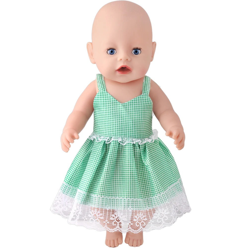 43 cm Baby Reborn Doll 다양한 여름 드레스 미국 18 인치 소녀 인형 우리 & 세대 캐주얼 스커트 액세서리 드레스
