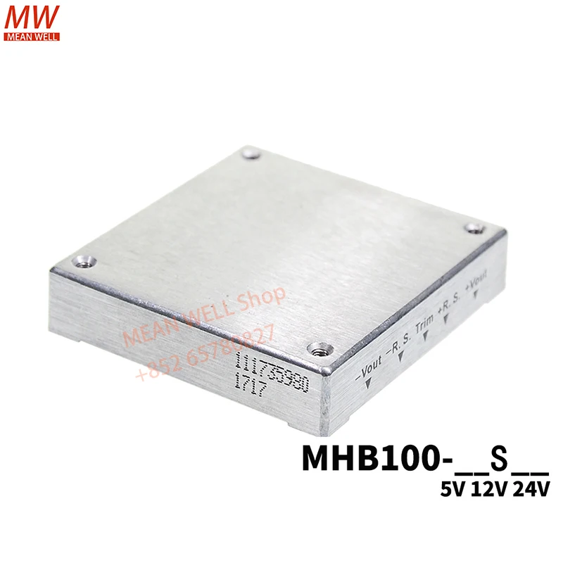 MEAN WELL Switch Power Supply 100W DC-DC Half-Brick Regulated Single Output Converter MHB100-24S05 MHB100-48S05 MHB100-24S12 24