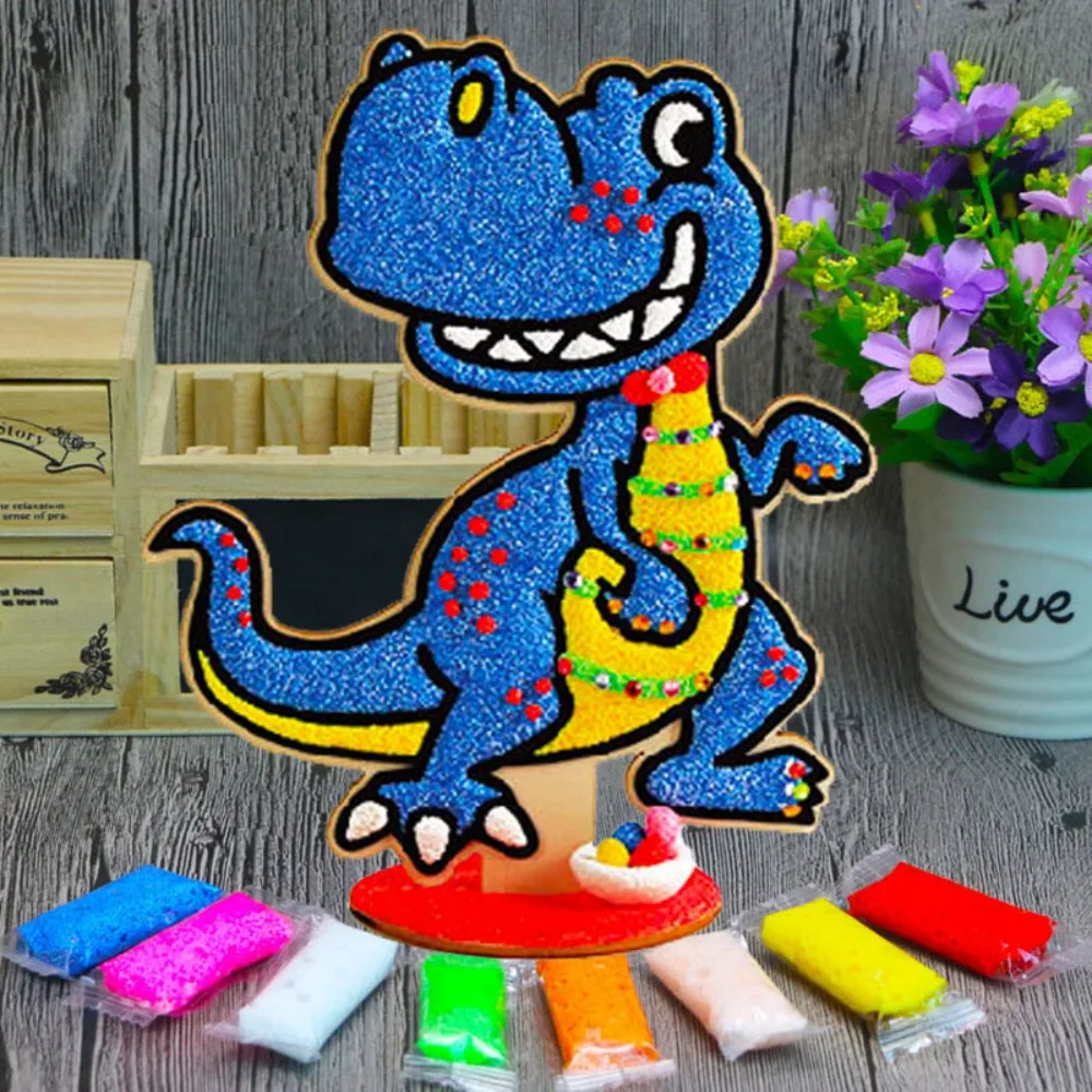 DIY Malowanie Błotem Płatków Śniegu Trójwymiarowe z Drewnianą Tabliczką Kolorowanka Malowanie Klejące