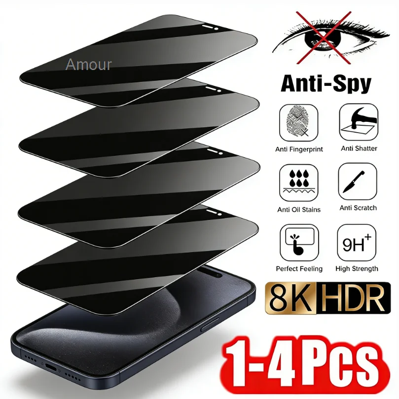1-4 Stück Sichtschutzfolie für Samsung A57 A56 A55 A36 A35 A54 A17 A16 A26 A25 A34 A33 A15 A07 A06 A71 A72 aus gehärtetem Glas