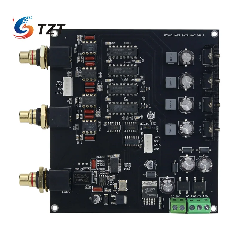 TZT-HIFI R2R DAC PCM61 4 병렬 차동 디자인, 비닐 스타일 디코더 보드