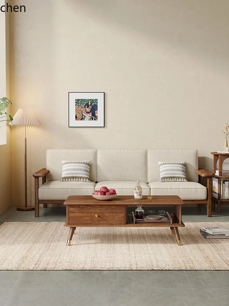 

H5.26 solid wood coffee table furniture small apartment simple modern balcony tea table living room coffee table
