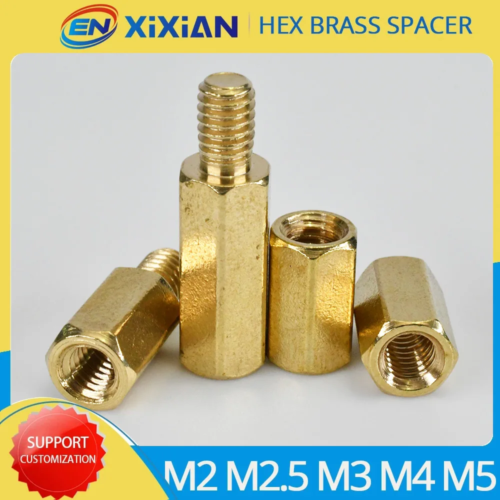 M2 M2.5 M3 M4 M5 Hex Standoff Brass Spacer Hexagon Stand off PCB Board Motherboard Column Rack Stud Copper Pillar Nut Bolt Screw