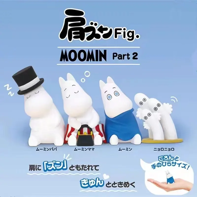 TOMY original 4 pieces Gacha Moomin Part 2 anime character toy collection model Christmas birthday gift boy girl gift