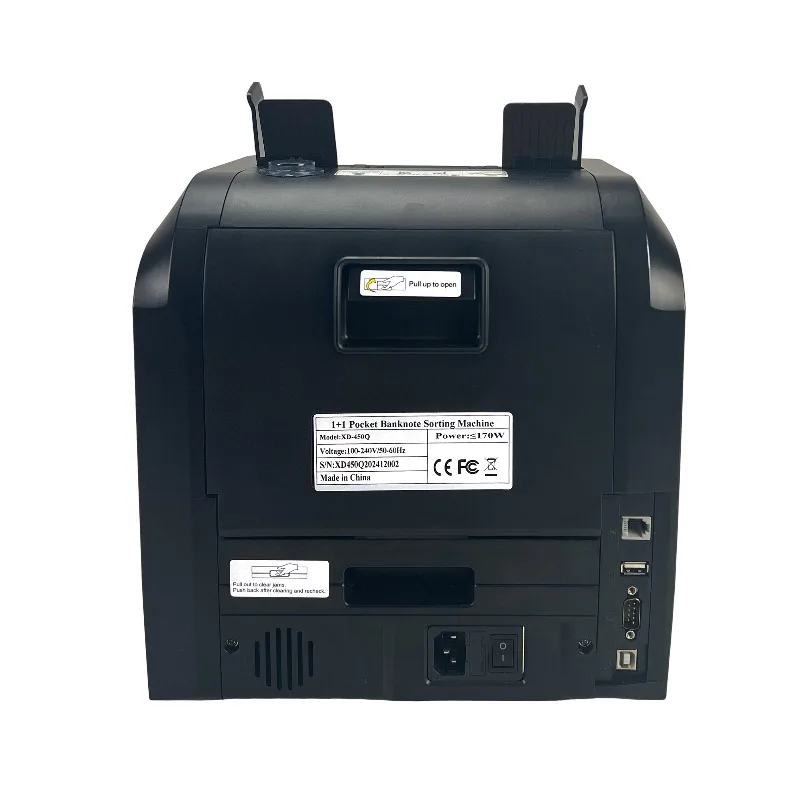 2025 أحدث المزدوج CIS XD-450Q عداد المال ملاحظات وهمية فارز مع 7.84 بوصة كامل شاشة تعمل باللمس كاشف آلة عد النقود