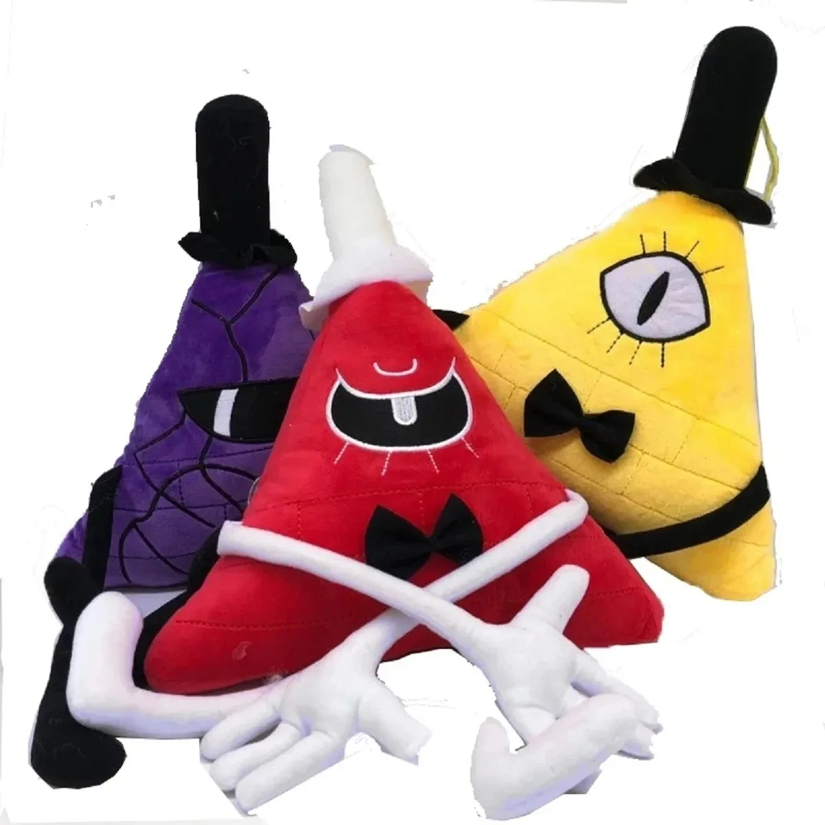 28 cm Strange Town Triangle Yellow, Red, Purple Plush Triangle Dream Magic Toy Plush Doll