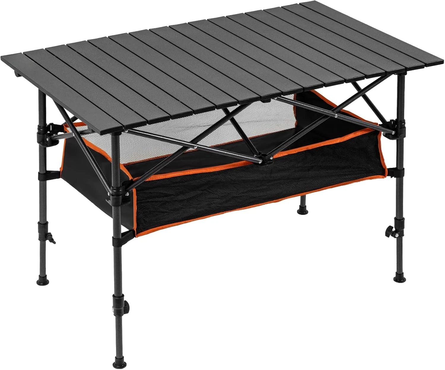 Foldable Outdoor Table Portable Adjustable Height 95 x 55 cm Waterproof BBQ Barbeque Garden Backyard