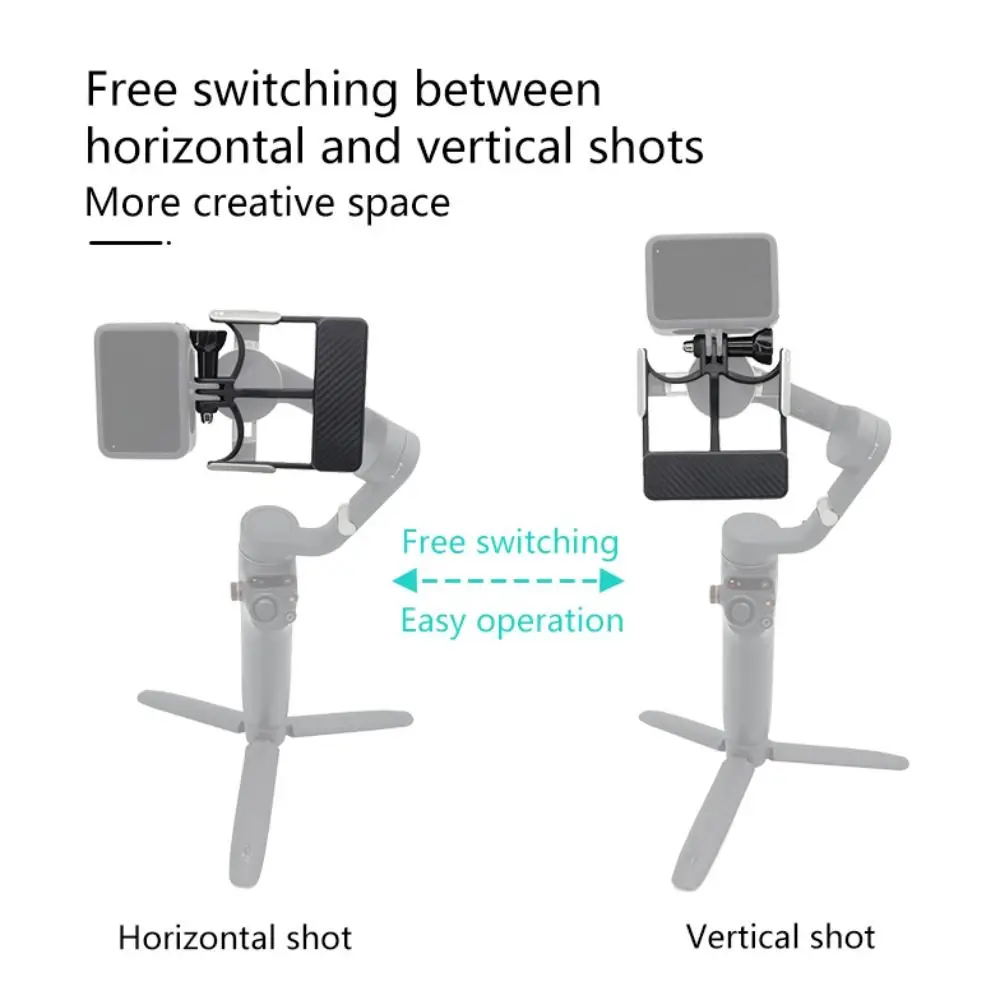 Adjustable Action Camera Adapter Universal Carbon Fiber Design Handheld Gimbal Switch Mount Plate for DJI Osmo Mobile 7P/7 - Image 4