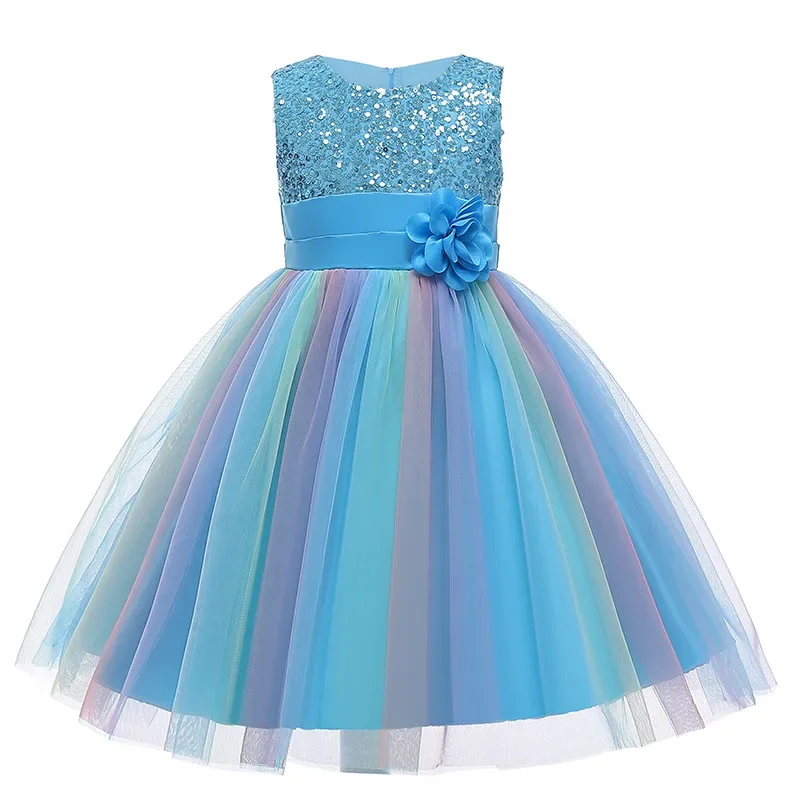 European Style Cute Kids Performance Clothing Children's Cake Wedding Dress Sleeveless Exquisite Princess Dresses Dress