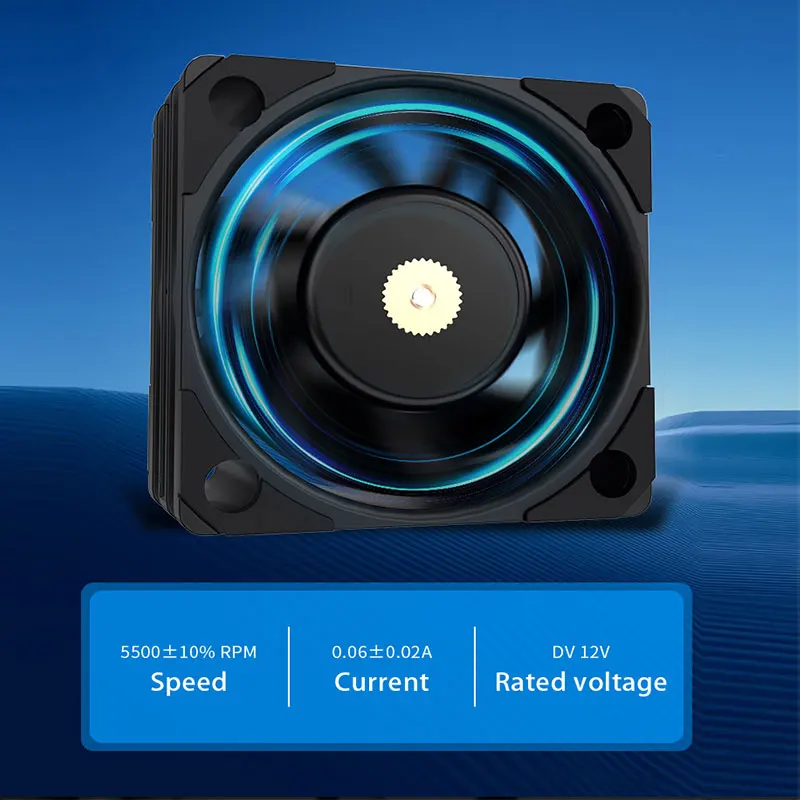 TEUCER GY-B4020 40mm High Static Pressure Industrial PWM Fan 5500RPM 12V Small Compact Fan for 3D Printer, Router, Mini ITX Case