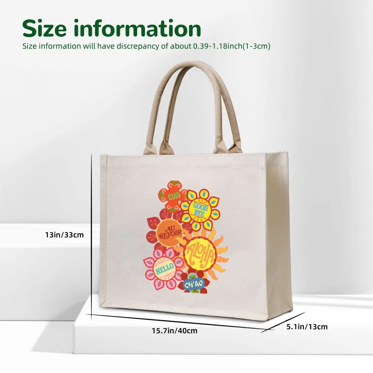 It's a Small World Flowers (original) Tote Bag hand bag ladies Eco bag shopping Cloth