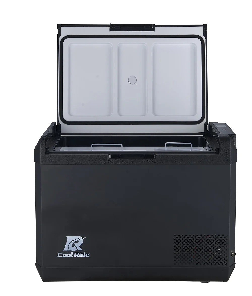 CoolRide-nevera portátil T47 para coche, nevera para exteriores, 12V, 24V, con compresor, una sola zona de refrigeración