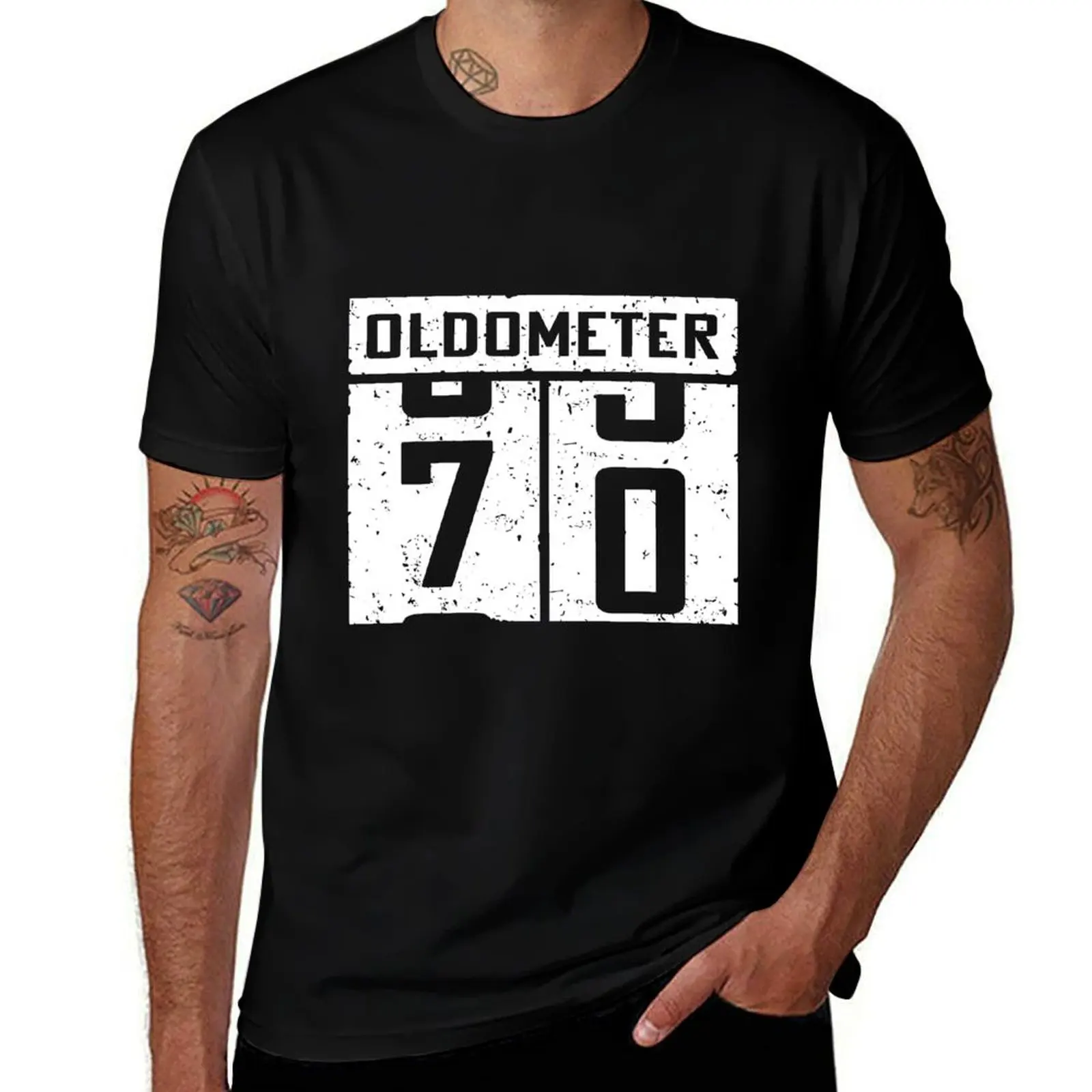 Oldometer 70 Gift T-Shirt Large Size Casual Short Sleeve Top T-Shirt