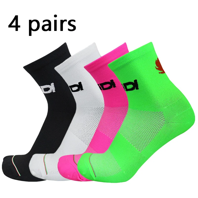 Chaussettes de compression respirantes pour hommes et femmes, 4 paires courtes, course professionnelle, basket-ball, sports de plein air, cyclisme, 2023