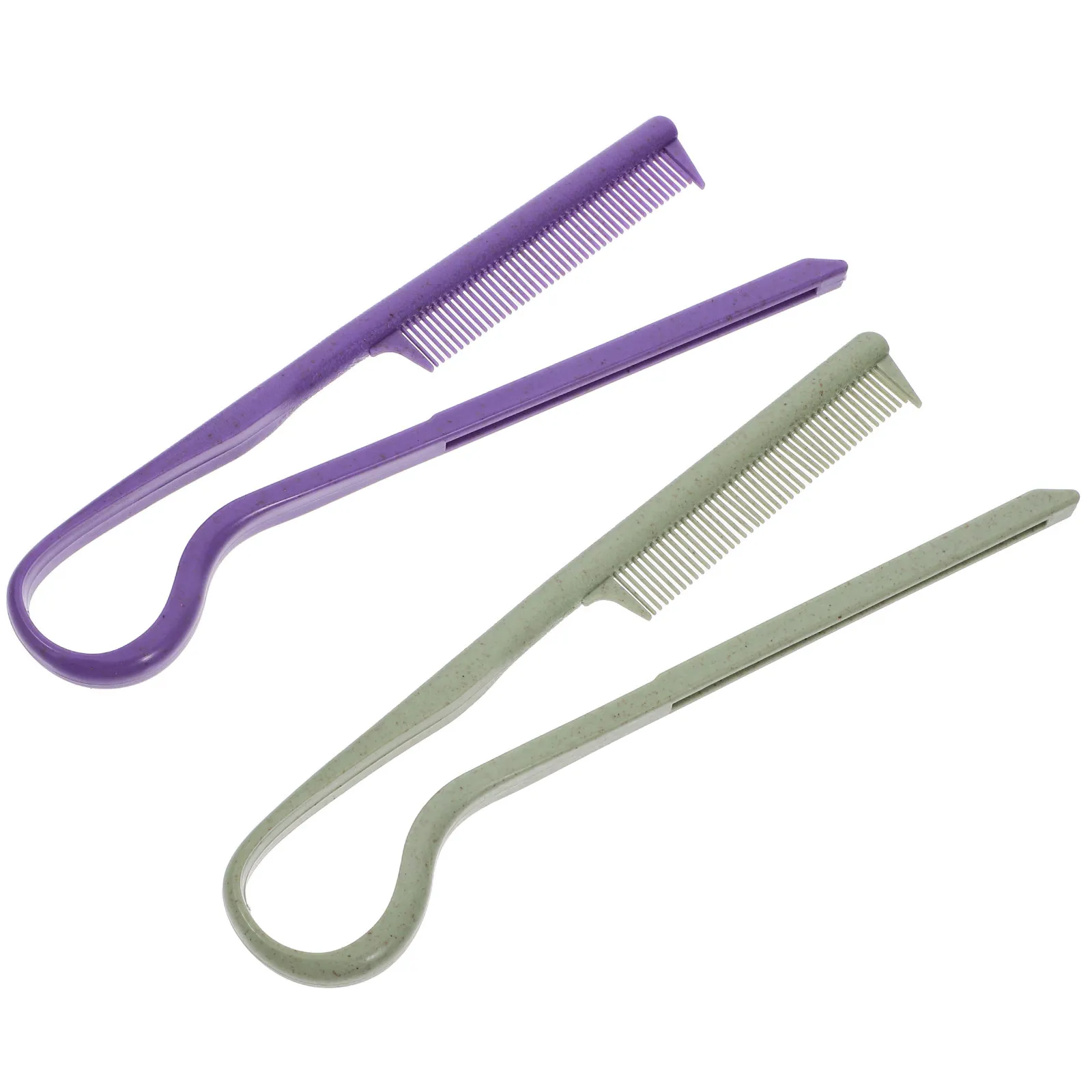 

2Pcs Plastic V-Shaped Hair Comb Straightening Clip Hair Parting Tool for Quick Styling Women Straightening Comb
