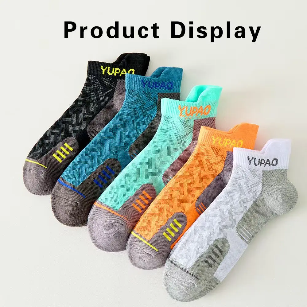 1/3Pairs Professional Sports Short Socks Men's Women Thick Towel Quick Dry Wicks Ankle Socks for Fitness Running Gift Spring New view 5