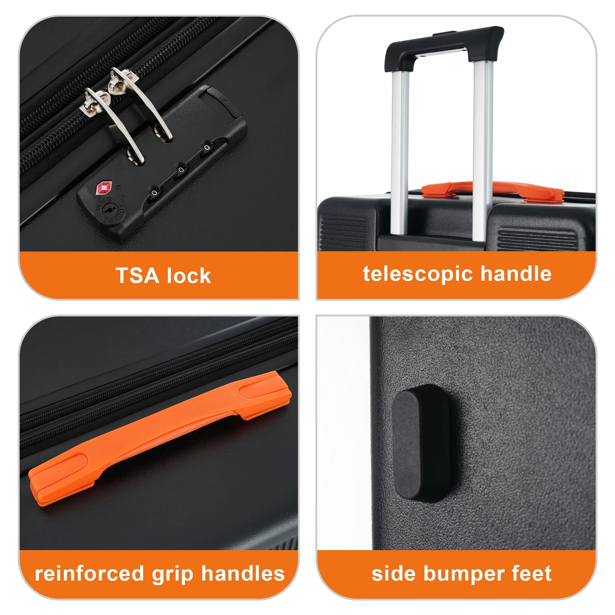 Valise spinner extensible légère avec serrure TSA, bagage rigide, 28 ", document d'abonnés