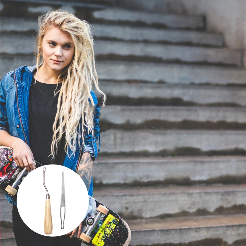 

Dreadlocks Knitting Needles Hair Braiding Tools Set Premium Wood Metal Various Sizes Smooth Finish Lightweight Comfortable Use