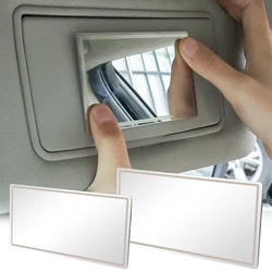 Portable Stainless Steel Sun Visor Mirror Auto Sun-Shading Visor Car Interior Car Makeup Mirror Rearview Mirror Auto Supplies
