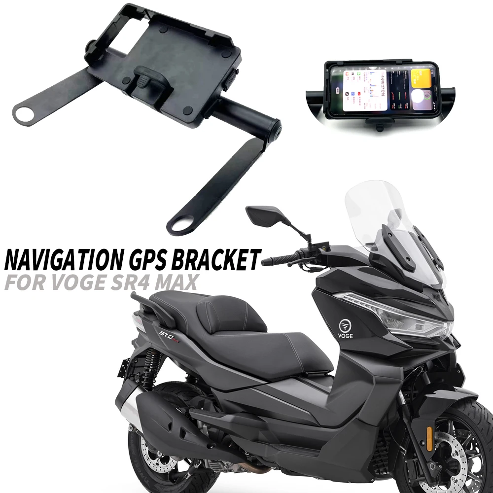 Akcesoria motocyklowe przednia szyba uchwyt na telefon nawigacyjne z paskiem rozszerzalności dla VOGE SR4 MAX SR4MAX 350