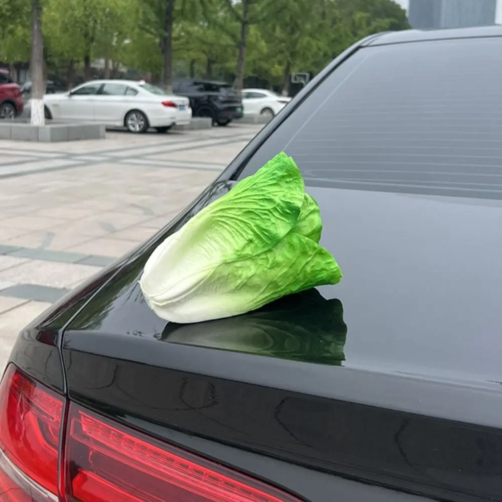 

Waterproof Vegetable Car Decor Simulated Lettuce Unique Motorcycle Accessory Three-dimensional Plastics Car Trunk Decor