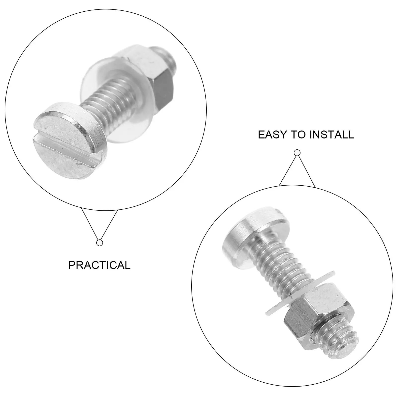 4Pcs Turntable Screws for Vinyl Record Player Headshell Mounting M5 Precision Metal DIY Replacement Parts Cartridge Fixing