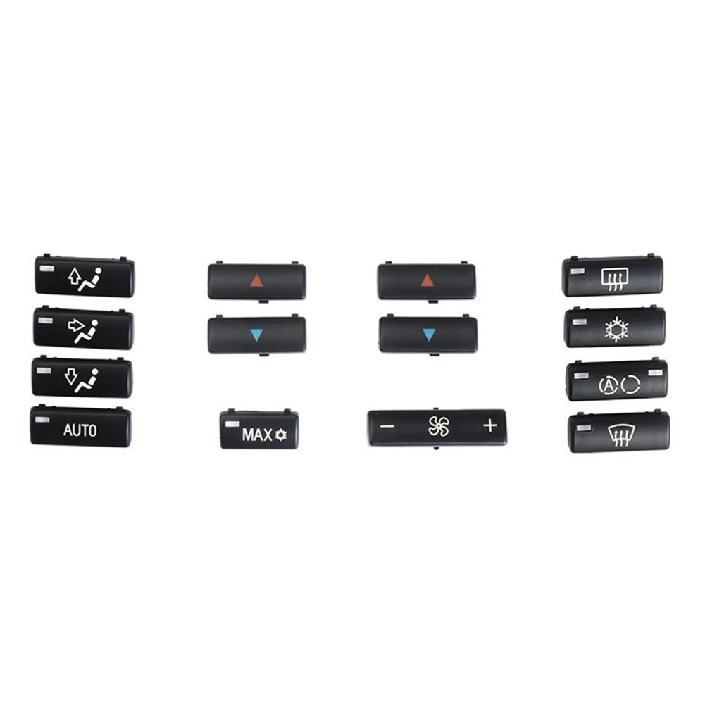 14Pcs Car Climate Control Air Conditioning Switch Button Covers for BMW X5 E53 1999-2006 E39 1996-2002 64116915812