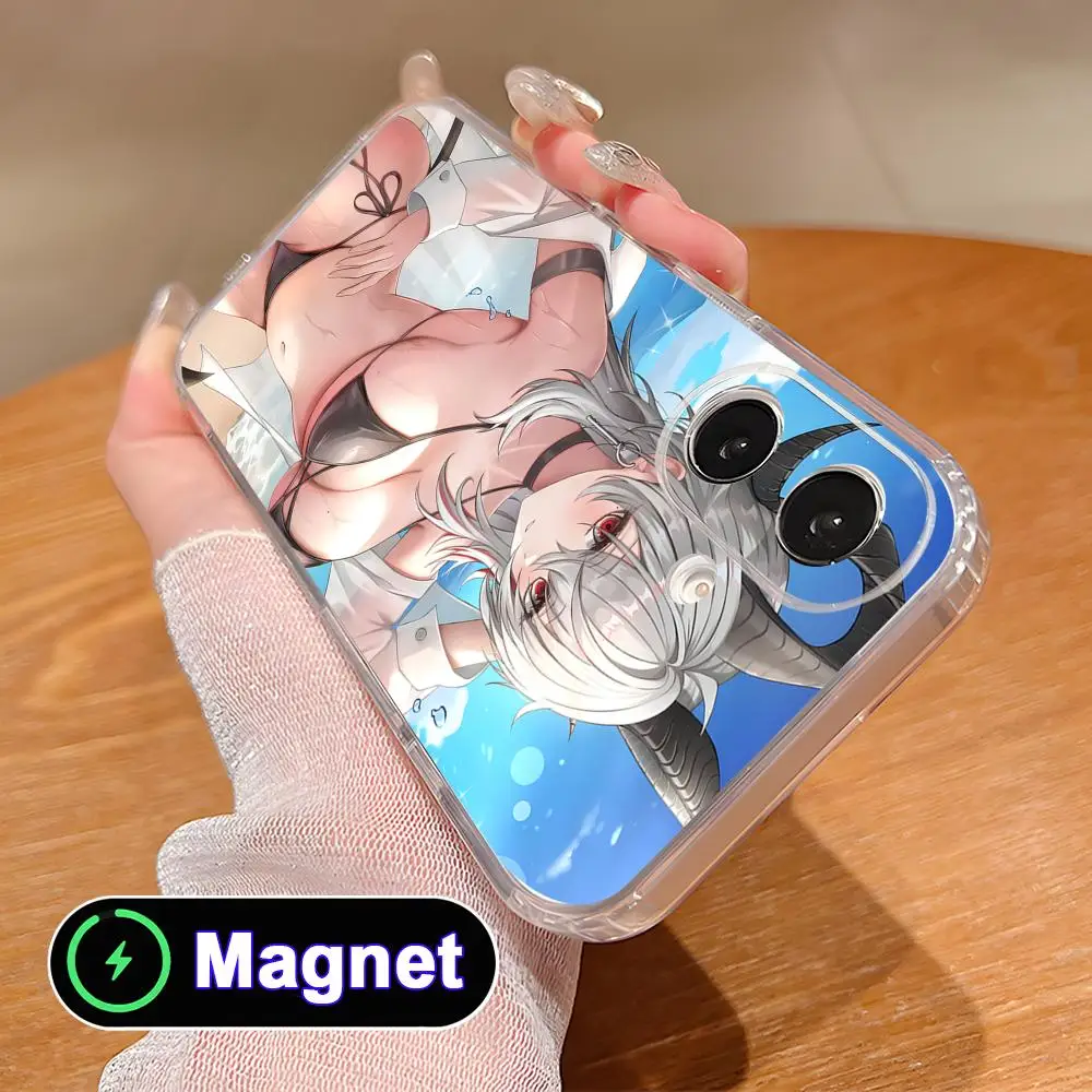 

Wuthering Waves Zani Clear TPU Magsafe Mobile Phone Case for iPhone 17 16 15 14 13 12 11 Air Pro Max Plus Mini Colorful Cover