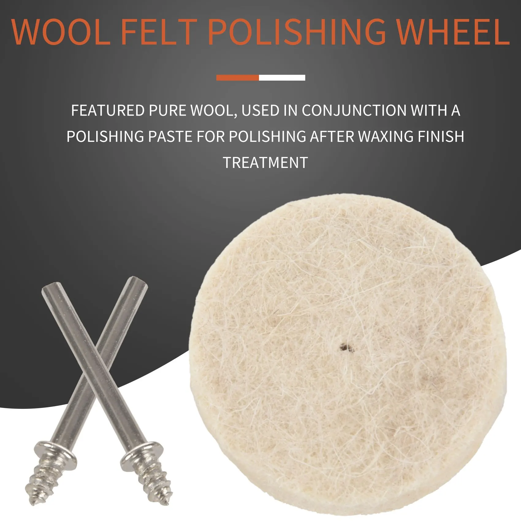 33Pcs Soft Felt Polishing Buffing Wheel Mixed Accessory for Rotary Tool