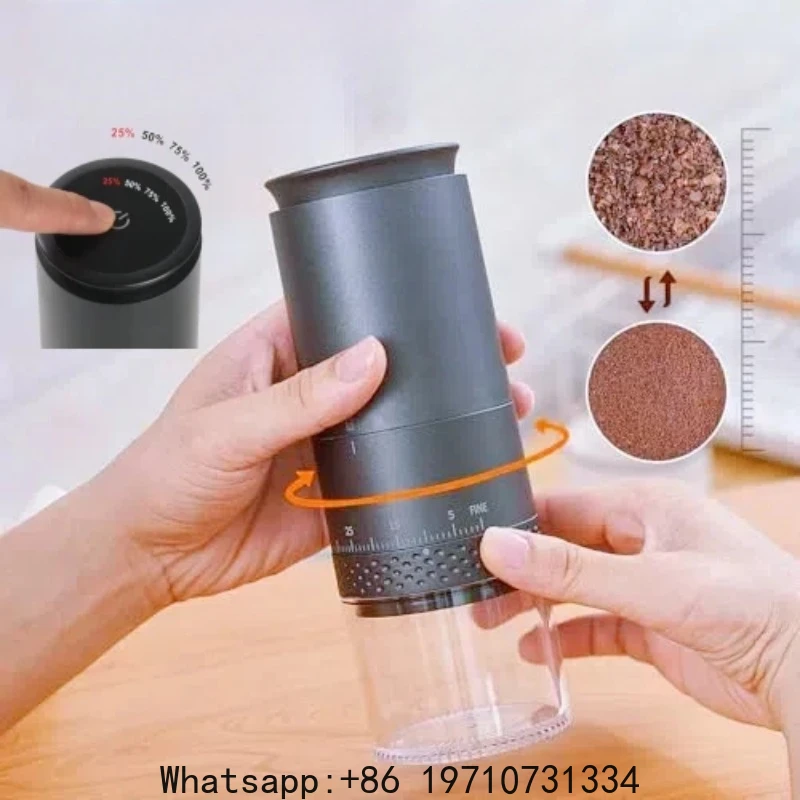 

New Portable Electric Coffee Bean Grinder Mini Household 1500mAh USB 38 Gears Home External Adjustable Grinder Espresso Grinding