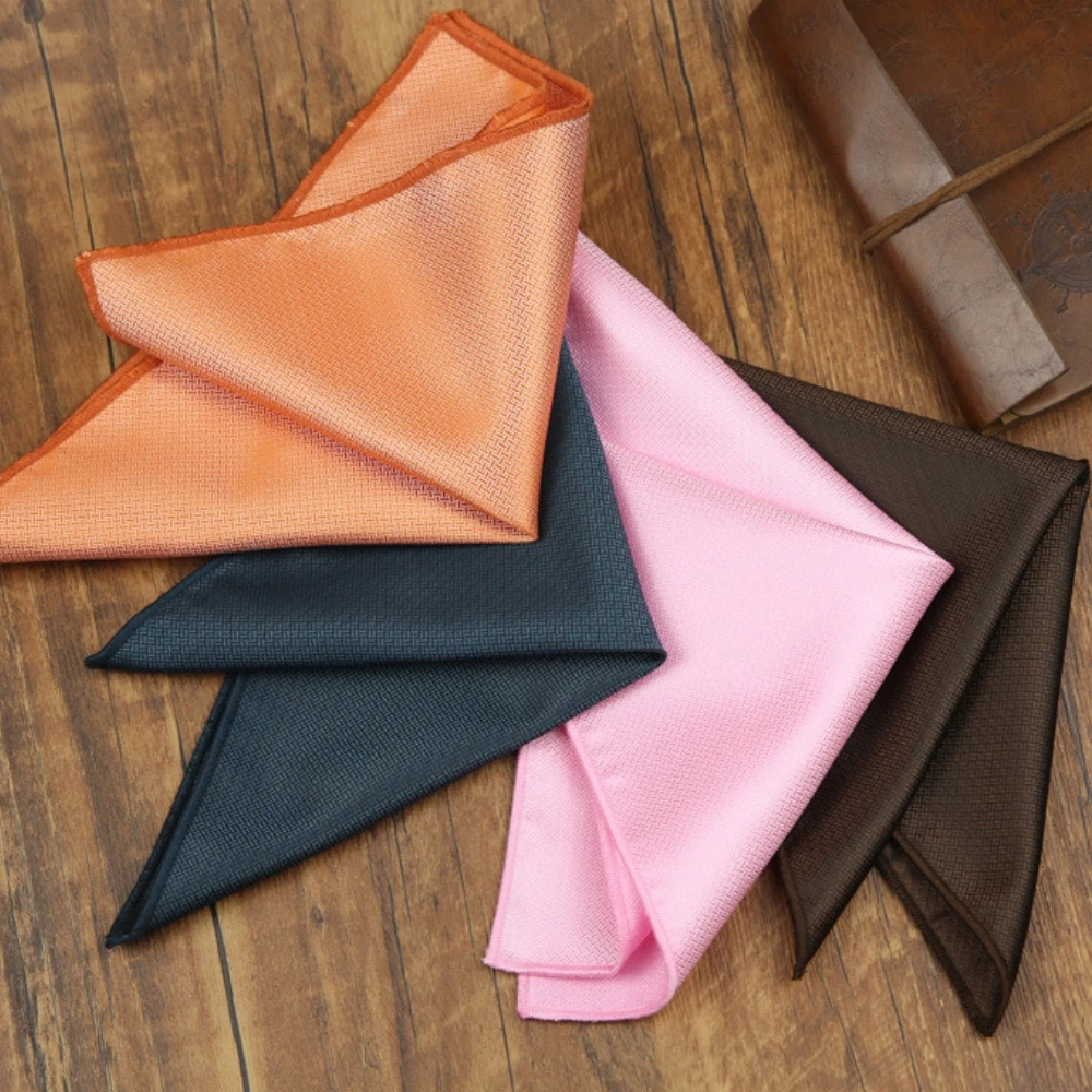 نمط جديد منديل رائجة البيع بدلة سوداء اكسسوارات الصلبة منديل الرجال حفل زفاف هدية عيد ميلاد جيب مربع