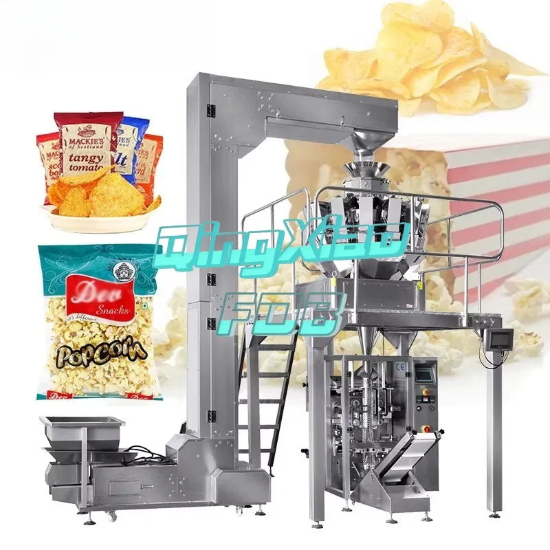 Multifunctional Cashew Nuts Potato Chips Popcorn Packing  Machine  Automatic Snack Food  Packaging FOB Price Food Industrial Use