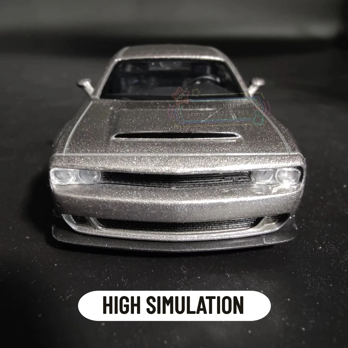 1:36 Dodge Challenger SRT Demon Metal Diecast Muscle Car Model Repilca Scale Miniature Art Figure Kid Toy for Boy Xmas Gift