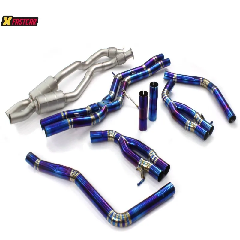 Without Muffler Valvetronic Exhaust With Tips Exhaust Catback for  RS6 RS7 C7 C8 4.0L 2013 up - view 2