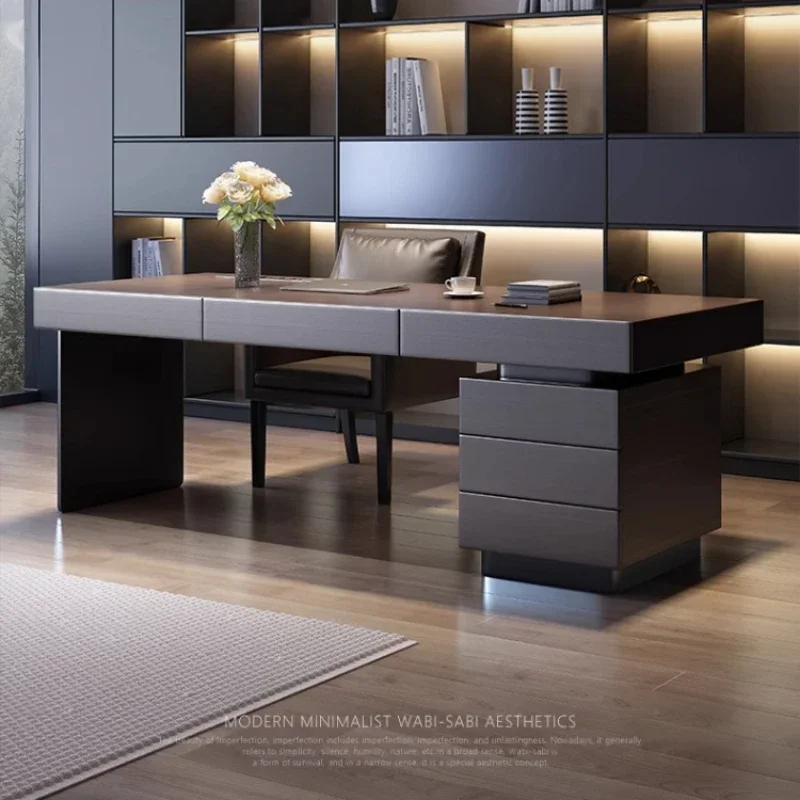 

Executive Storage Hutch Table Luxury Socket Cabinent Executive Office Computer Desks Study Drawers Escritorio Office Furniture