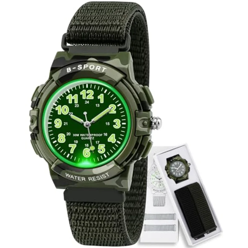 Socico Kids Sports Quartz Watch Waterproof Man Sport Watches Multifuction  Military Watch Alarm Clock Electronic Wristwatch