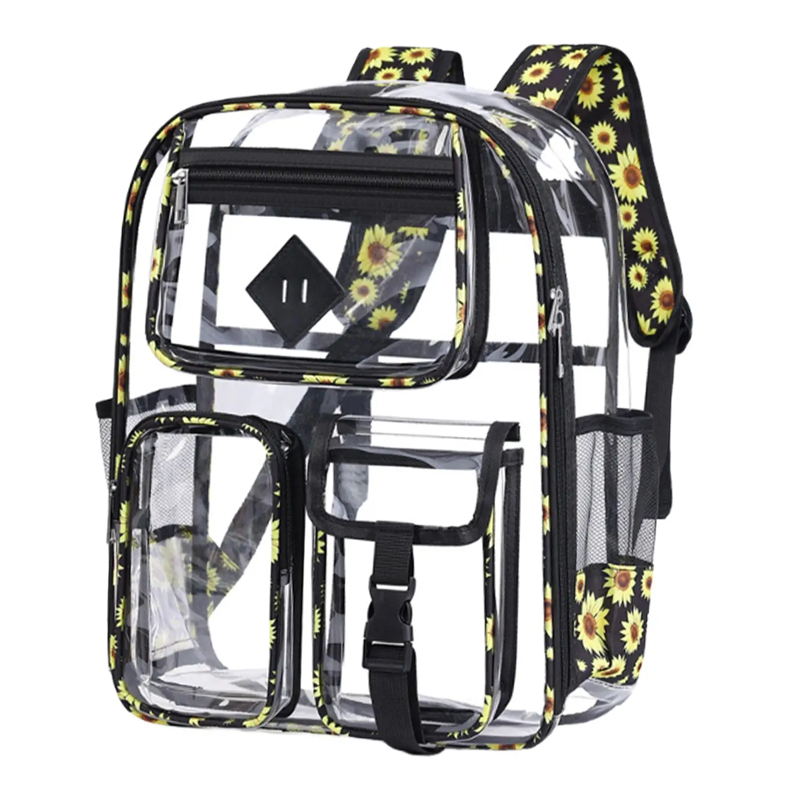 

Transparent PVC Backpack Waterproof Bookbag for Camping Women Men Students