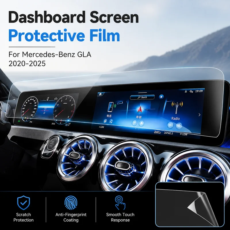 

TPU Soft Film For Mercedes-Benz GLA 2020-2025 Dashboard Navigation Screen Protection Car Accessories, Replacement Parts
