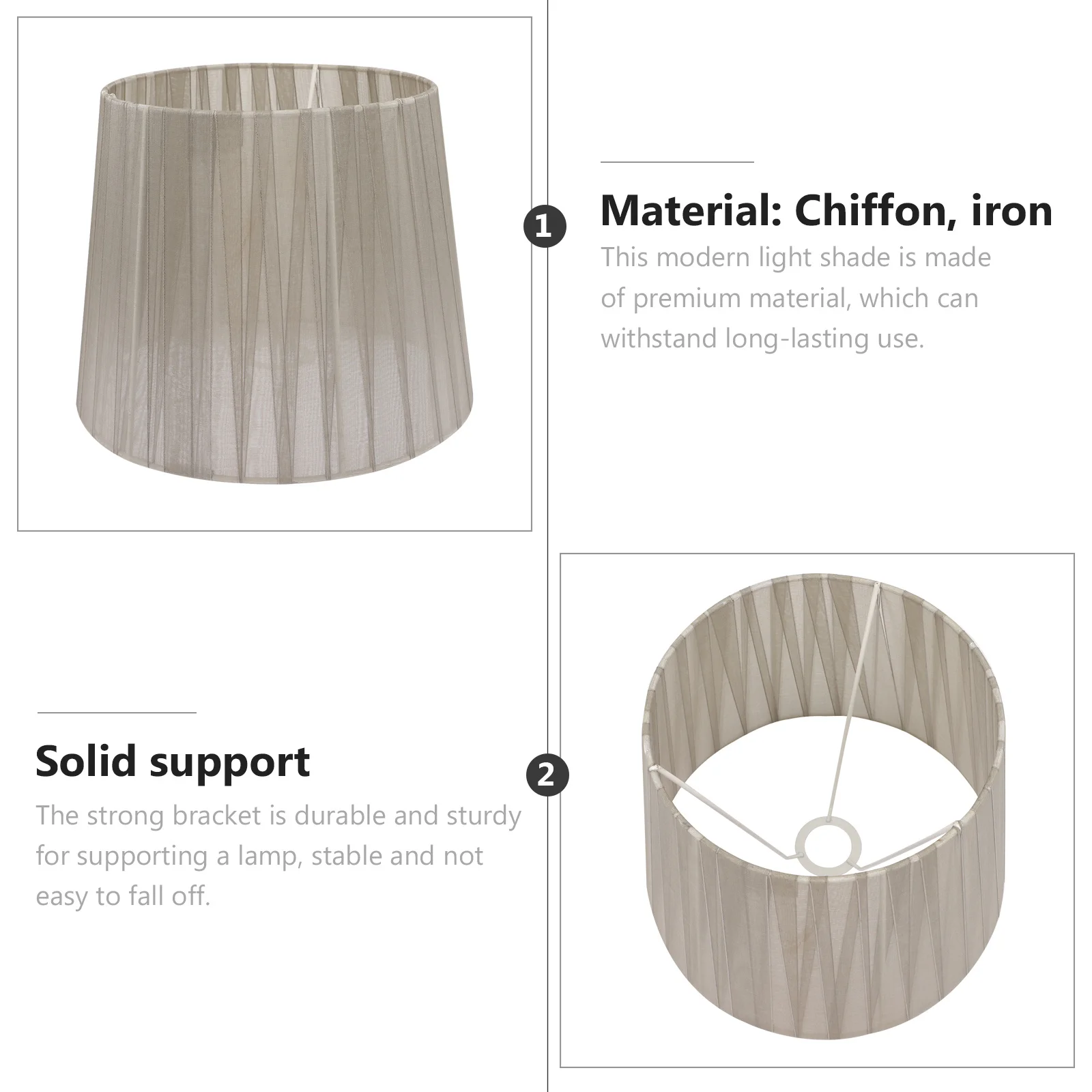 

Lamp Shade Modern Drum Design For Table Lamp Dustproof Chiffon Cover Household Lighting Decoration Indoor Light Shade