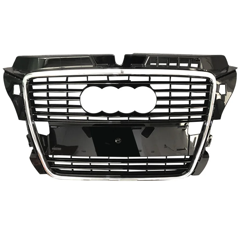 s3 Front grille for Audi A3 8P normal style grille ready to ship Chrome black silver s3 grill 2007 2008 2009 2010 2011 2012 2013