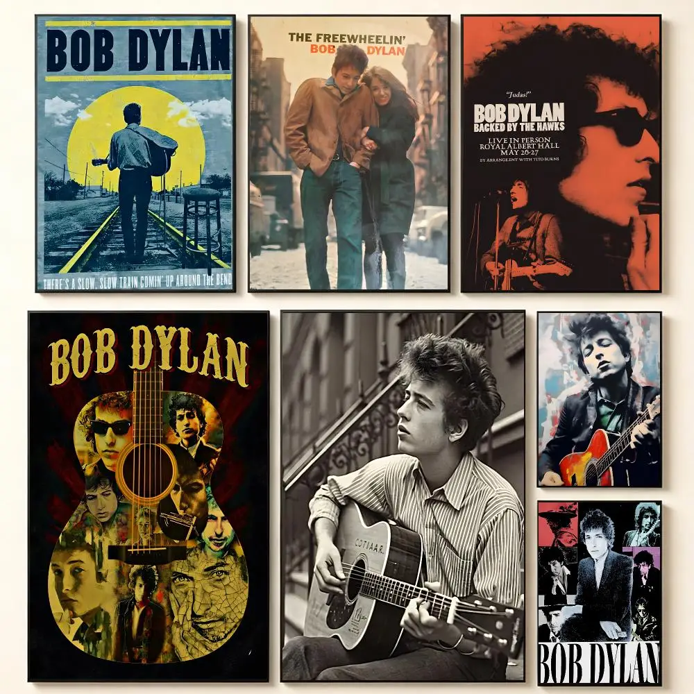Musician Songwriter B-Bob Dylan Poster Contemporary Home Wall Ornaments & Stylish Indoor Accents