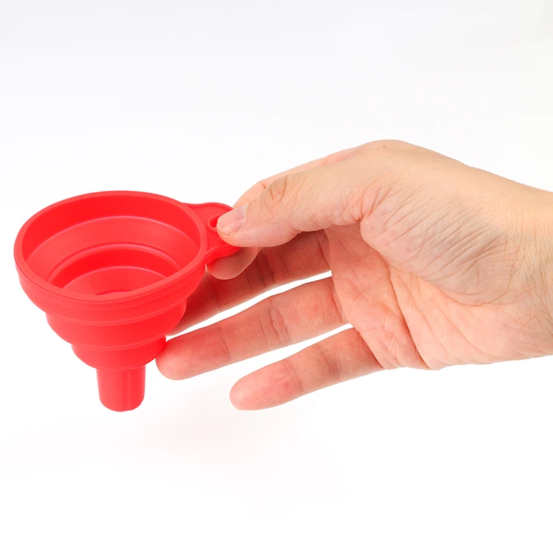 Car Auto Engine Funnel Gasoline Oil Fuel Petrol Diesel Liquid Washer Fluid Change Fill Transfer Universal Collapsible Silicone image 4