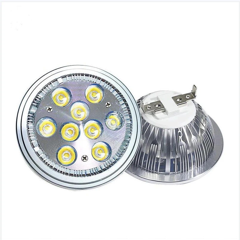 Aluminiowa dioda LED AR111 7W 9W 12W G53 podstawa QR111 220-240V reflektor LED G53 GU10 żarówki LED reflektor