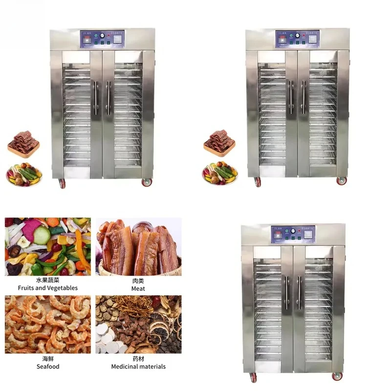 Automatic Food Dehydrator for Fruit Vegetable Meat 4000W 220V Tray Dryer Ginger Processor Machine